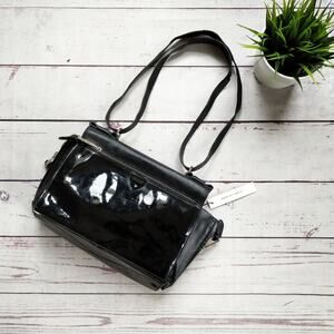 NWD MARC JACOBS Amelia Black Patent Leather Bag Purse Medium See Description